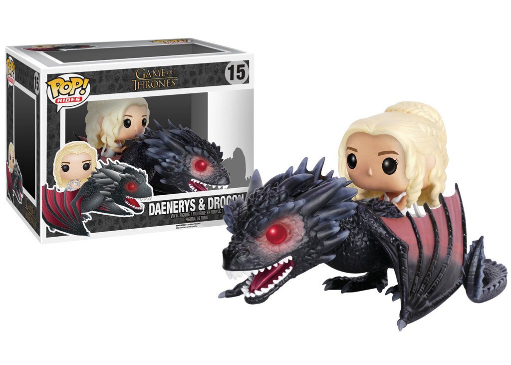 Funko Pop Rides: Game of Thrones Daenerys Targaryen with Dragon Collectible Vinyl Figure - Perfect for GOT Fans, Display & Gift Giving