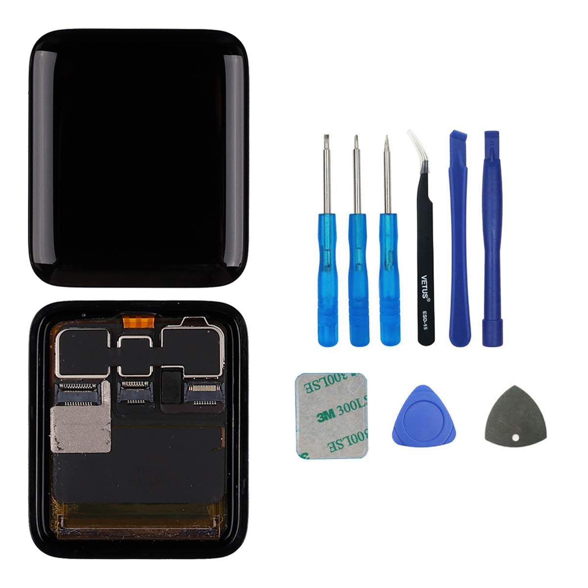 OLED Display Screen Replacement for Apple Watch Series 3 (GPS + Cellular) 38mm A1860/A1889/A1890 - Digitizer Assembly with Installation Tools - Perfect for DIY Watch Repair & Screen Replacement