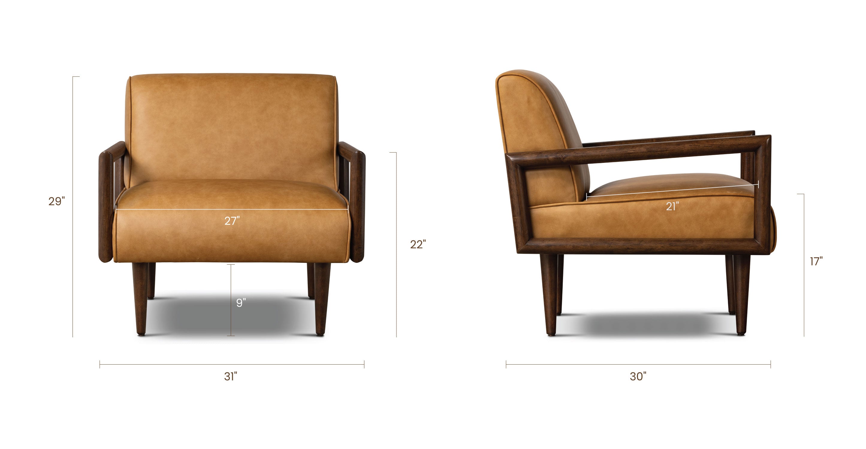 Viborg Modern Lounge Chair - Comfortable Accent Chair for Living Room, Bedroom, Office - Soft Upholstered Fabric with Sturdy Wooden Legs - Perfect for Relaxing, Reading, or Napping
