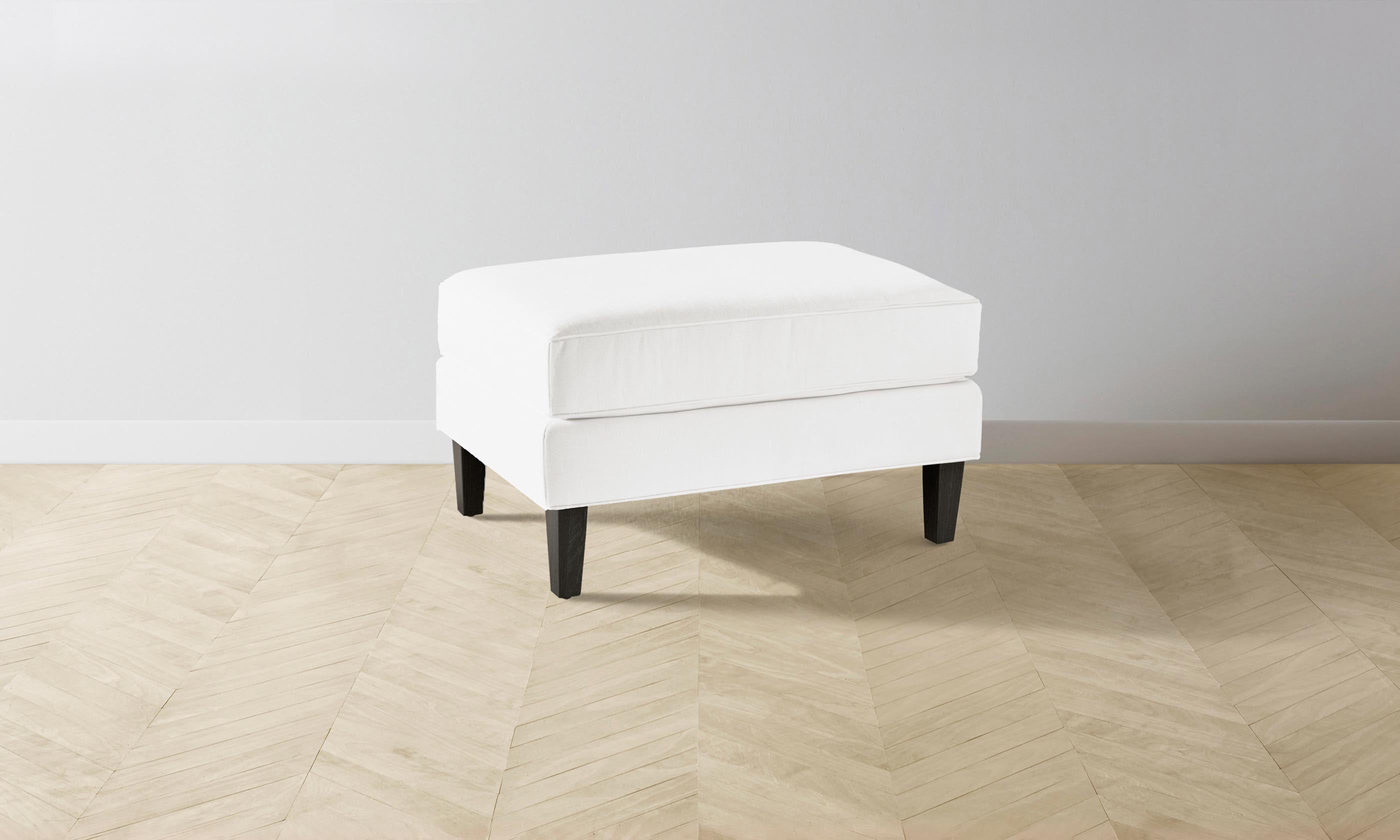 Premium Crosby Ottoman with Performance Woven Chenille Fabric - Stylish Footrest, Accent Chair & Living Room Decor for Home, Office or Lounge