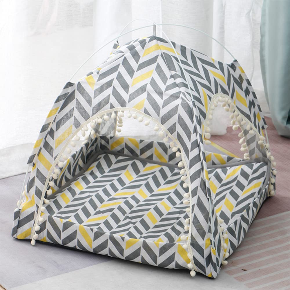 Breathable Pet Tent House - Soft Cat Bed & Hideout for Indoor/Outdoor Use
