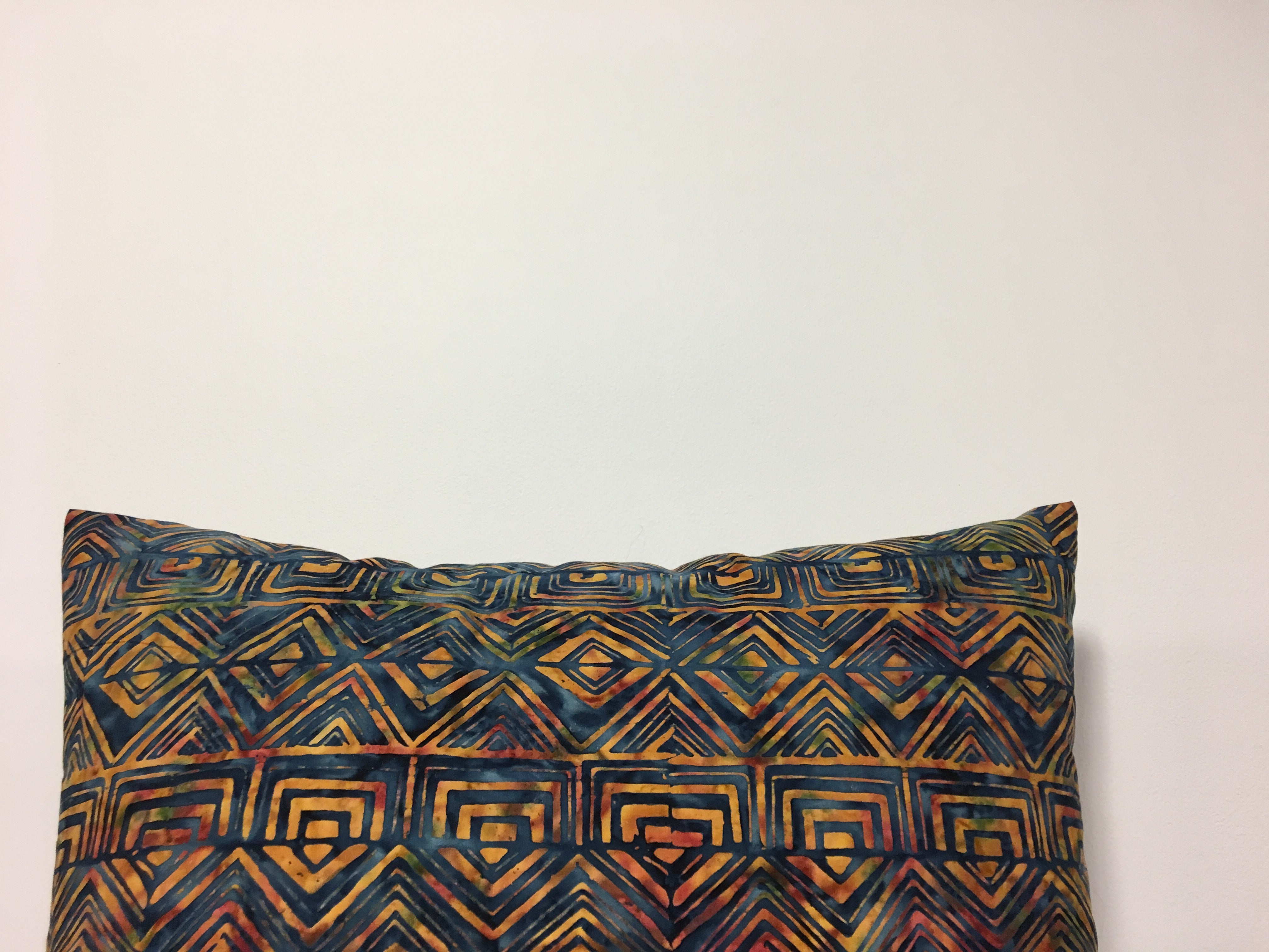Spirit Rhythm Dusk Batik Throw Pillow 20x20 Inches - Bohemian Decorative Cushion Cover for Sofa, Bed, Living Room & Home Decor
