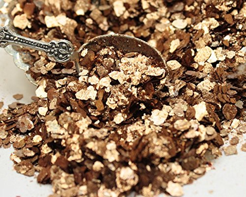 Natural Mica Flakes for Crafts & DIY - 1lb Bulk Copper Mica Powder for Soap Making, Epoxy Resin, Candles & Cosmetics - Premium Grade 311-4326