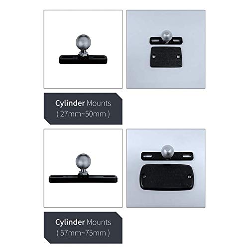 ALUS Motorcycle Phone Mount - 360° Adjustable Aluminum Phone Holder for Motorcycles (Dark Black) - Perfect for GPS Navigation & Hands-Free Riding