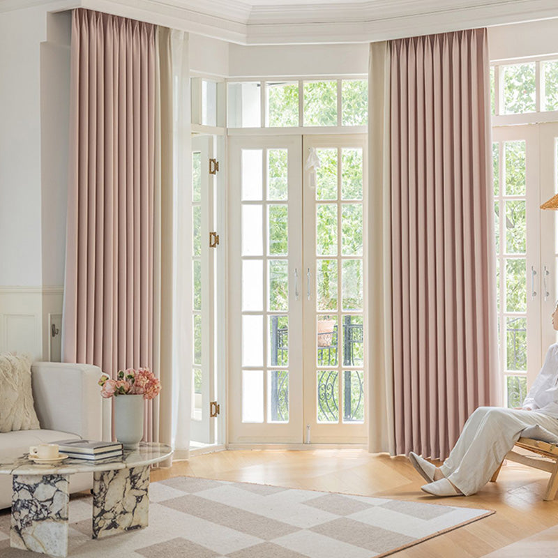 Alina Color Blocking Blackout Soundproof Thermal Custom Curtains - Noise Reducing & Energy Saving Window Treatments for Bedroom, Living Room & Office