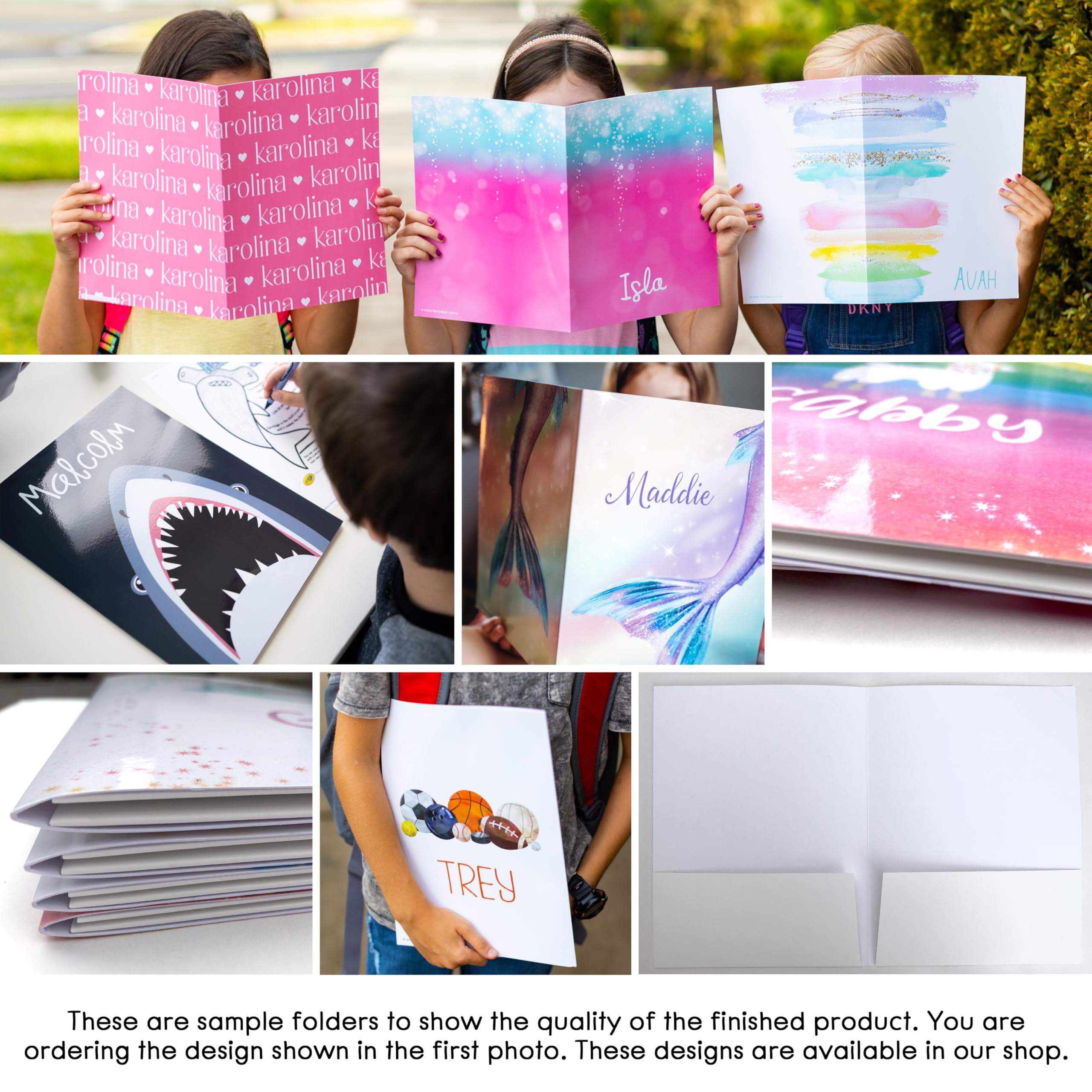 Custom Personalized Dinosaur Pocket Folder - Back to School Supplies for Kids, Teacher Gifts, Office & Birthday Presents for Boys & Girls | Perfect for School, Work & Party Favors