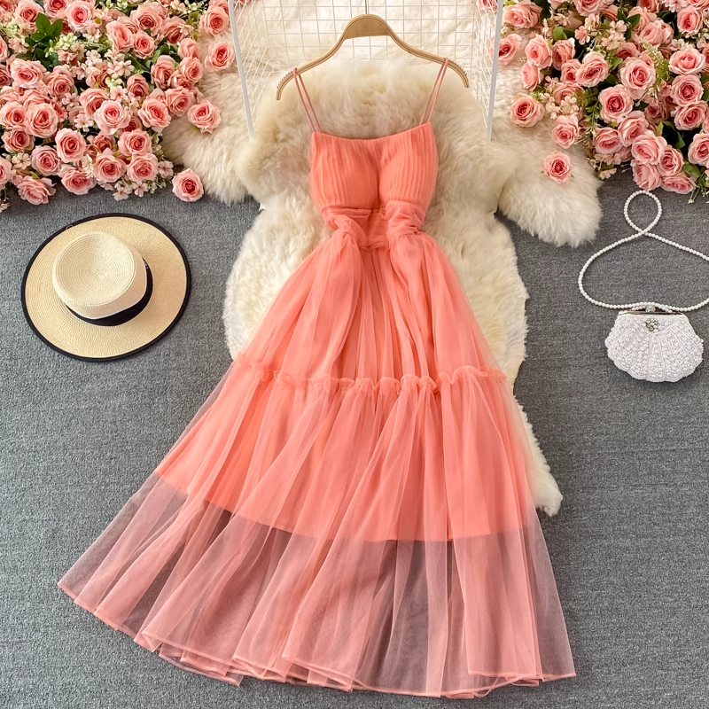 Sexy High Waist Backless Summer Dress - Spaghetti Strap Swing Long Maxi Dress for Women - Perfect for Beach Vacations, Date Nights & Evening Parties