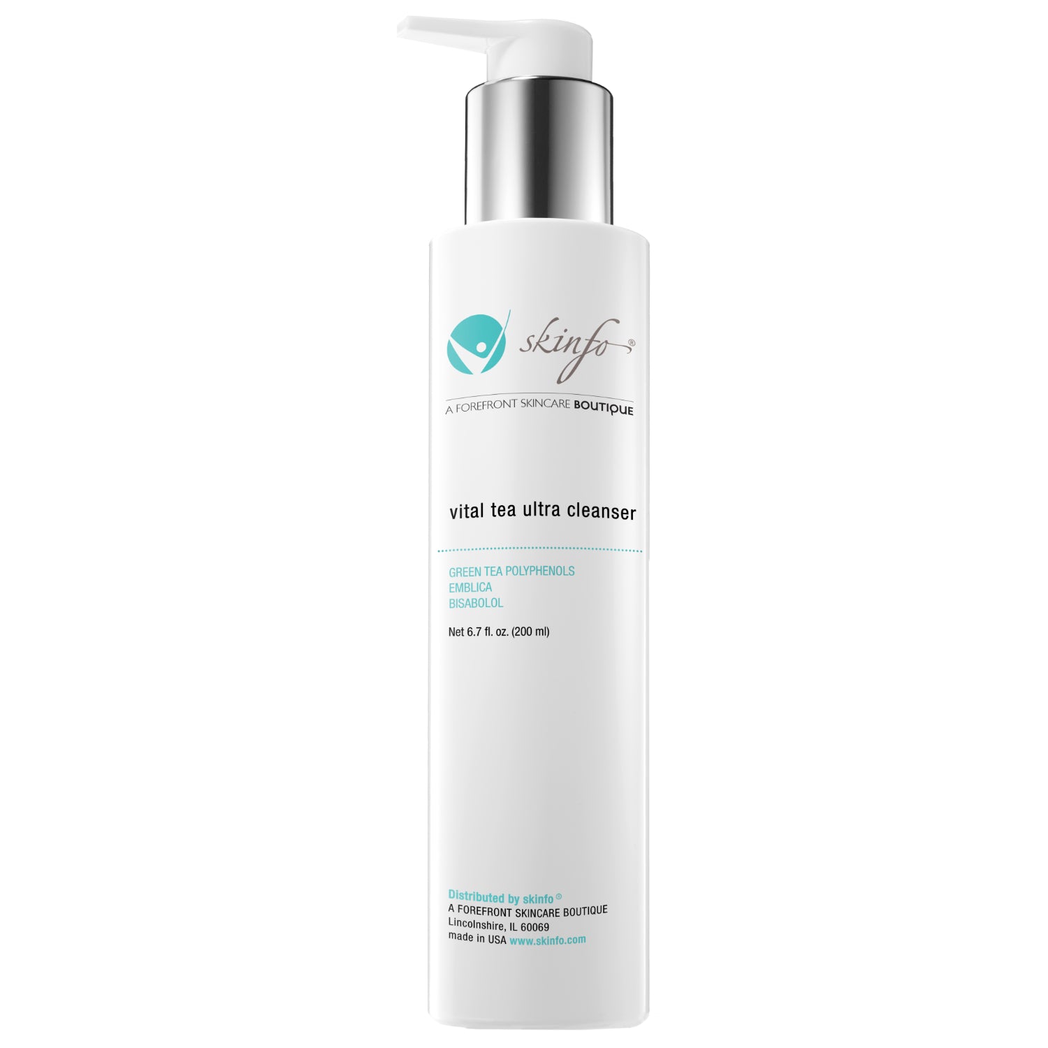 Skinfo Vital Tea Ultra Cleanser - Deep Pore Cleansing Face Wash for Acne & Oily Skin | Organic Green Tea Extract | Gentle Exfoliating Facial Cleanser for Daily Skincare Routine | Perfect for Morning & Night Use