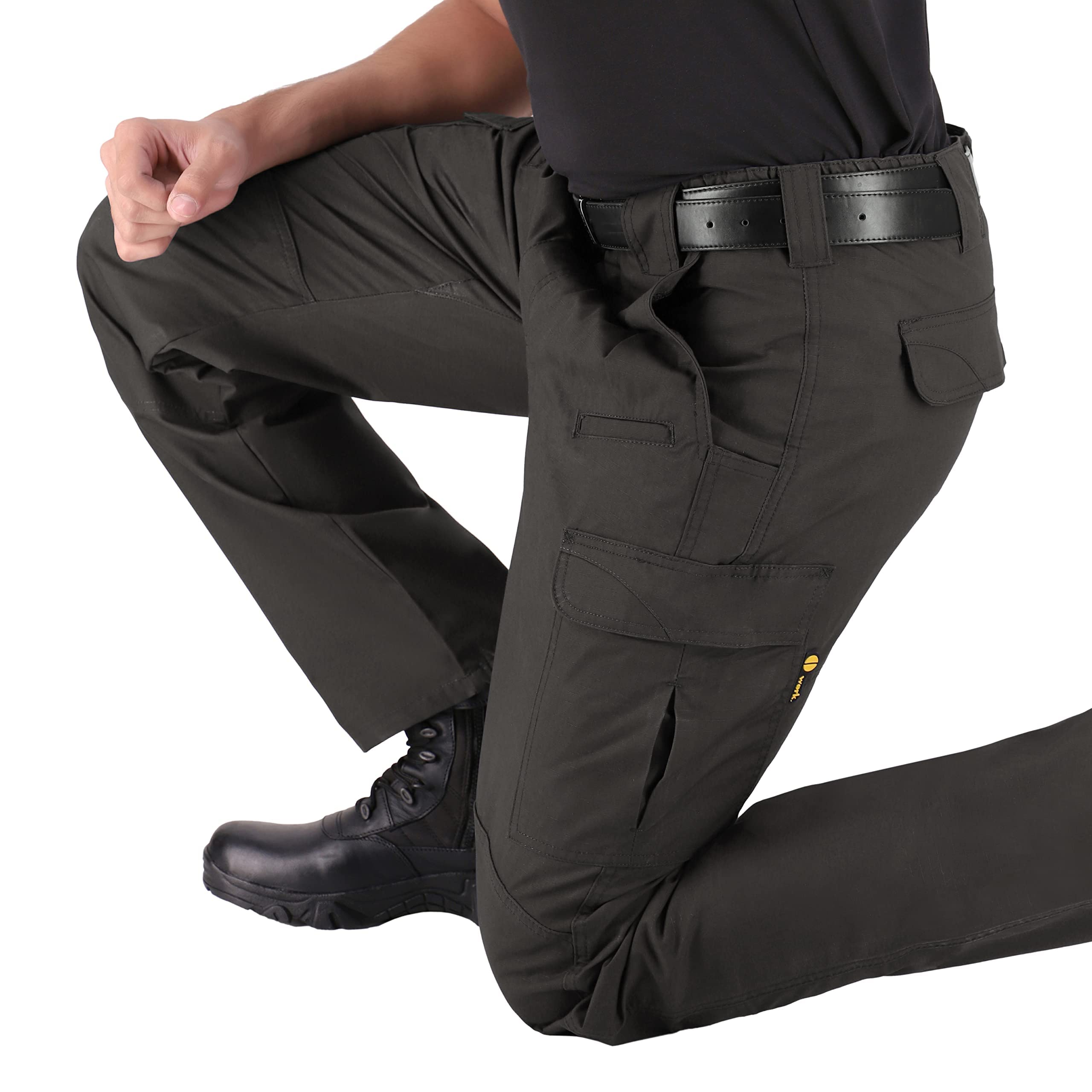 WHITEDUCK Men's Tactical Pants - Ripstop Stretch Water Resistant Cargo Work Pants with 13 Pockets - Military, Hiking, Outdoor, Camping & Workwear - Durable Tactical Trousers for Active Lifestyle