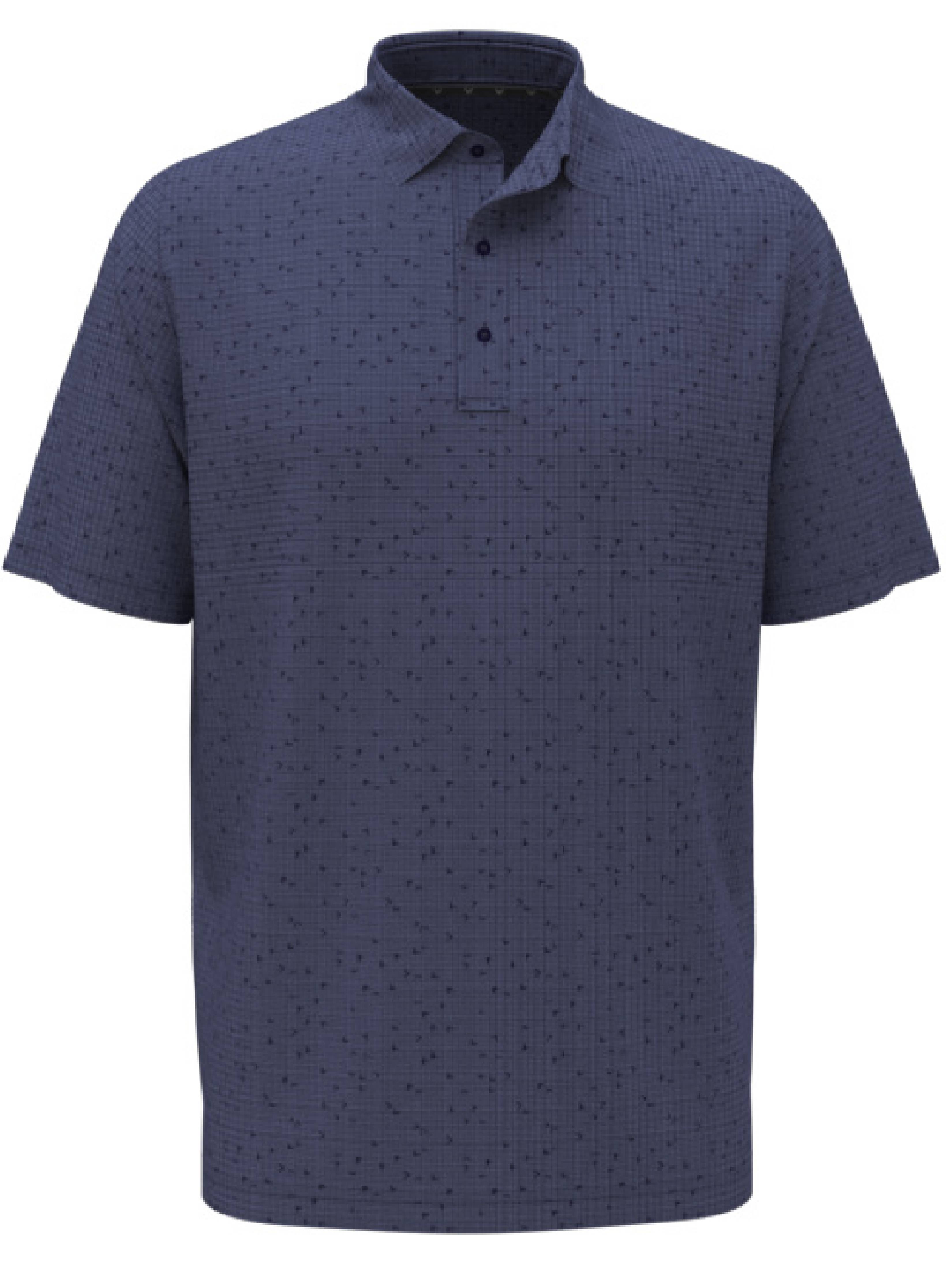 Men's Chevron Print Golf Polo Shirt - Moisture Wicking & UV Protection - Perfect for Golf, Casual Wear & Outdoor Activities