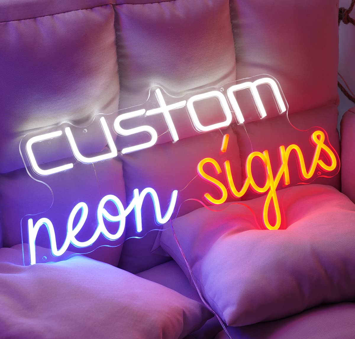 Custom Neon Signs - Personalized LED Wall Decor for Home, Bedroom, Wedding & Birthday Party | Handmade Neon Lights for Bar, Salon, Store Logo & Office Decor | 26