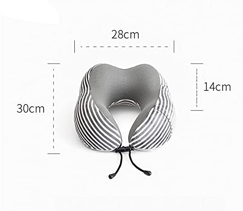 Memory Foam Travel Neck Pillow for Airplanes - U-Shaped Cervical Support Pillow with Breathable & Soft Cover - Perfect for Long Flights, Road Trips & Office Naps