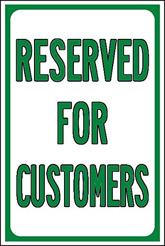 Vinyl Stickers Bundle - Safety & Warning Signs, Warehouse Stickers, Reserved for Customers - 3 Pack (3.5
