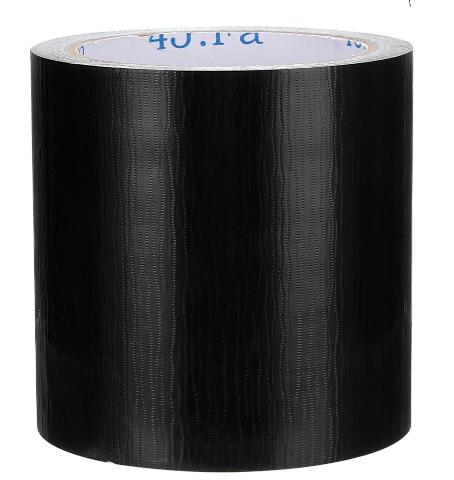 4 Inch Black Book Binding Tape - 540 Inch Cloth Book Repairing Tape for Hardback, Paperback & Stitched Books - Library Supplies, Office & Arts Crafts - Perfect for Covering Broken Spines & Book Restoration    (Ideal for repairing old books, DIY bookbinding, scrapbooking, and protecting valuable book collections)