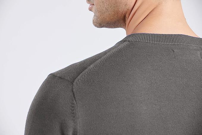 100% Cotton V-Neck Sweater for Men - Soft & Comfortable Pullover Black V-Neck Sweater - Casual & Business Wear - Perfect for Office, Dating & Everyday Outfits