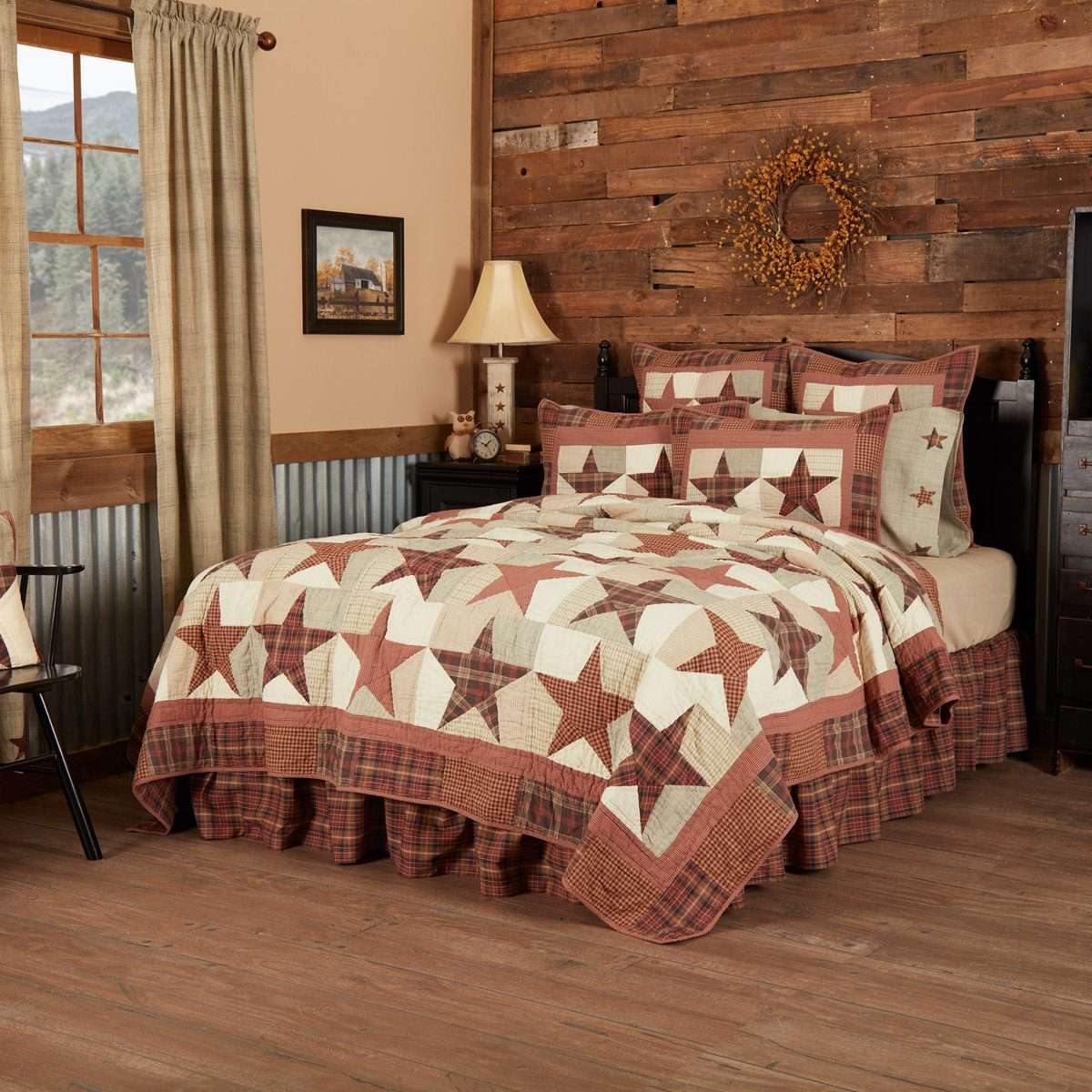 Abilene Star Twin Quilt Set 70x90 Inches - Soft & Comfortable Bedding for Kids & Teens - Perfect for Bedrooms, Dorm Rooms & Guest Rooms - by VHC Brands