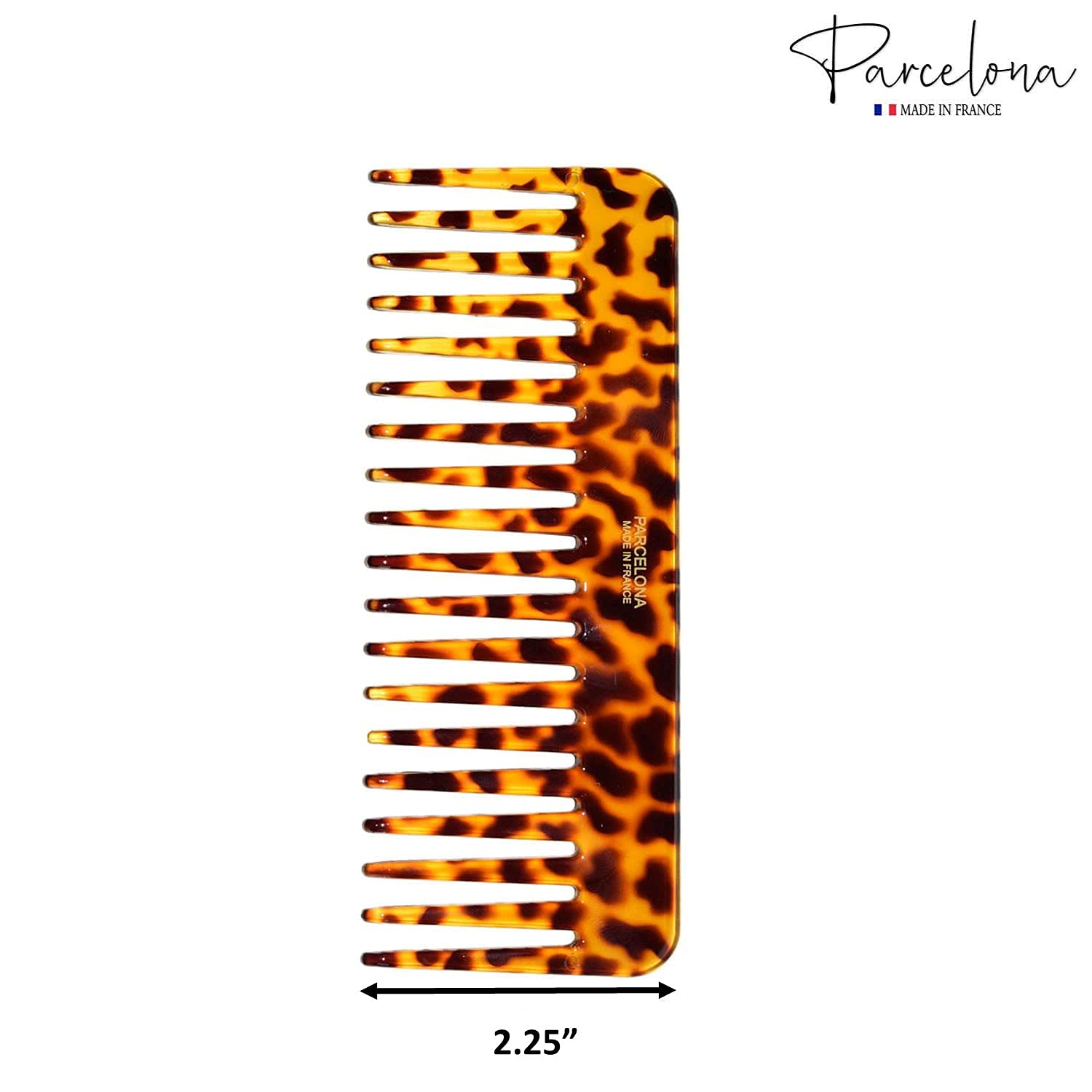 Parcelona French Wide Detangle Leopard Print 6.25