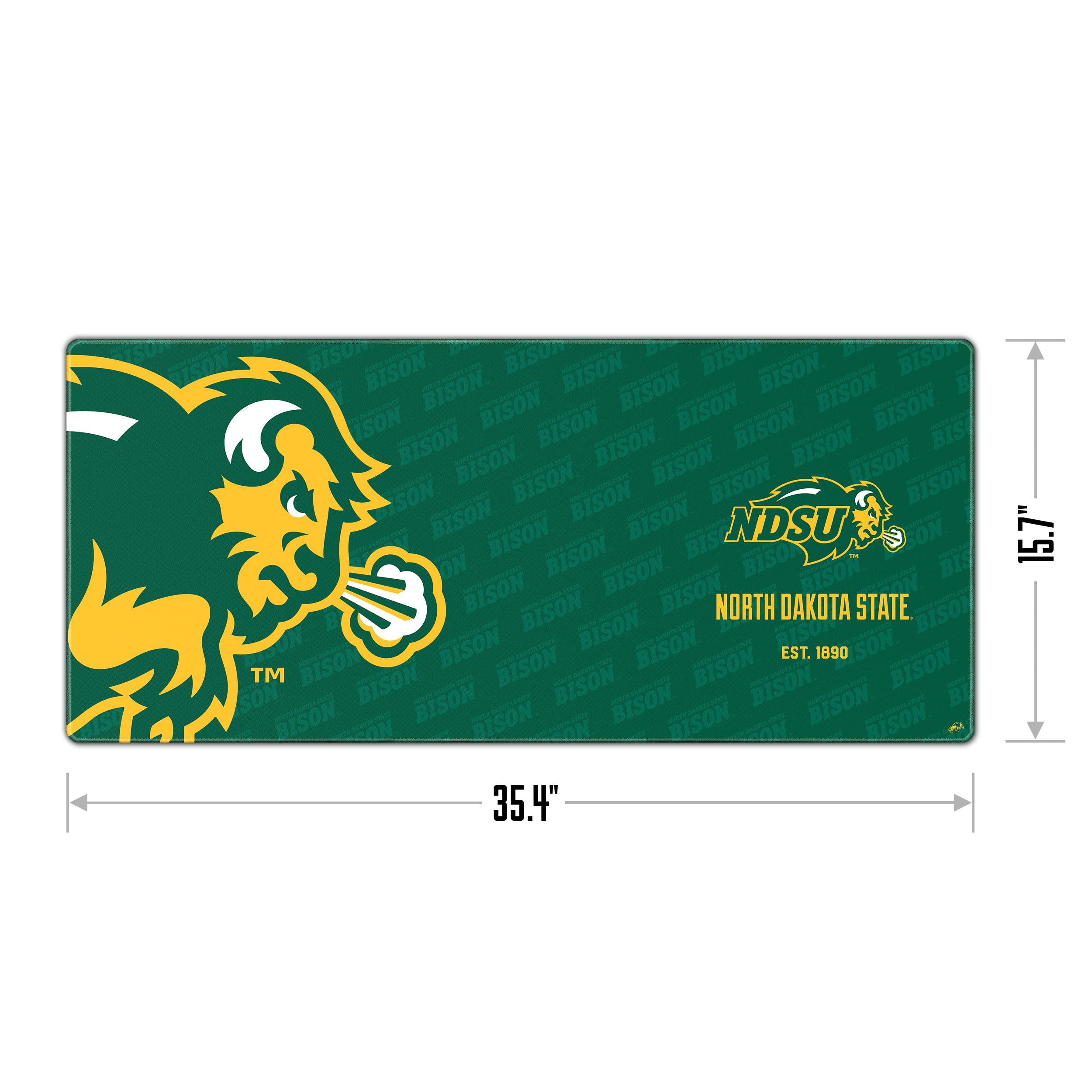 YouTheFan NCAA North Dakota State Bison Logo Series Desk Pad - Non-Slip Mouse Pad & Office Desk Mat for Gaming, Work, and Study - Perfect for Fans and Students