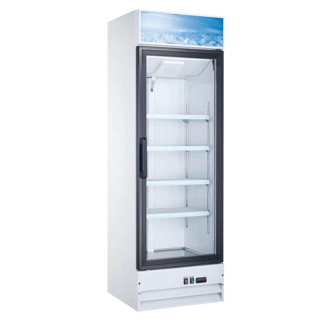 Nella 26 Merchandising Refrigerator with 1 Glass Door - Commercial Glass Door Beverage Cooler for Restaurants, Bars, Cafes & Retail Stores