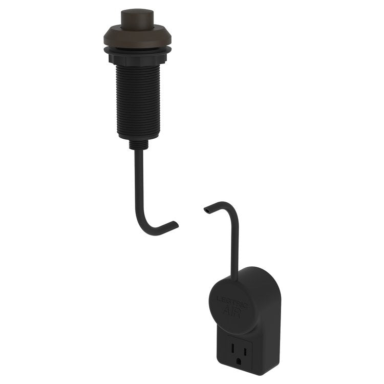 Air Switch for Garbage Disposal with Power Adapter - Oil Rubbed Bronze Brass Finish - Easy Touch-Free Operation for Kitchen Sink Waste Disposer (Perfect for Home, Restaurant & Commercial Use)