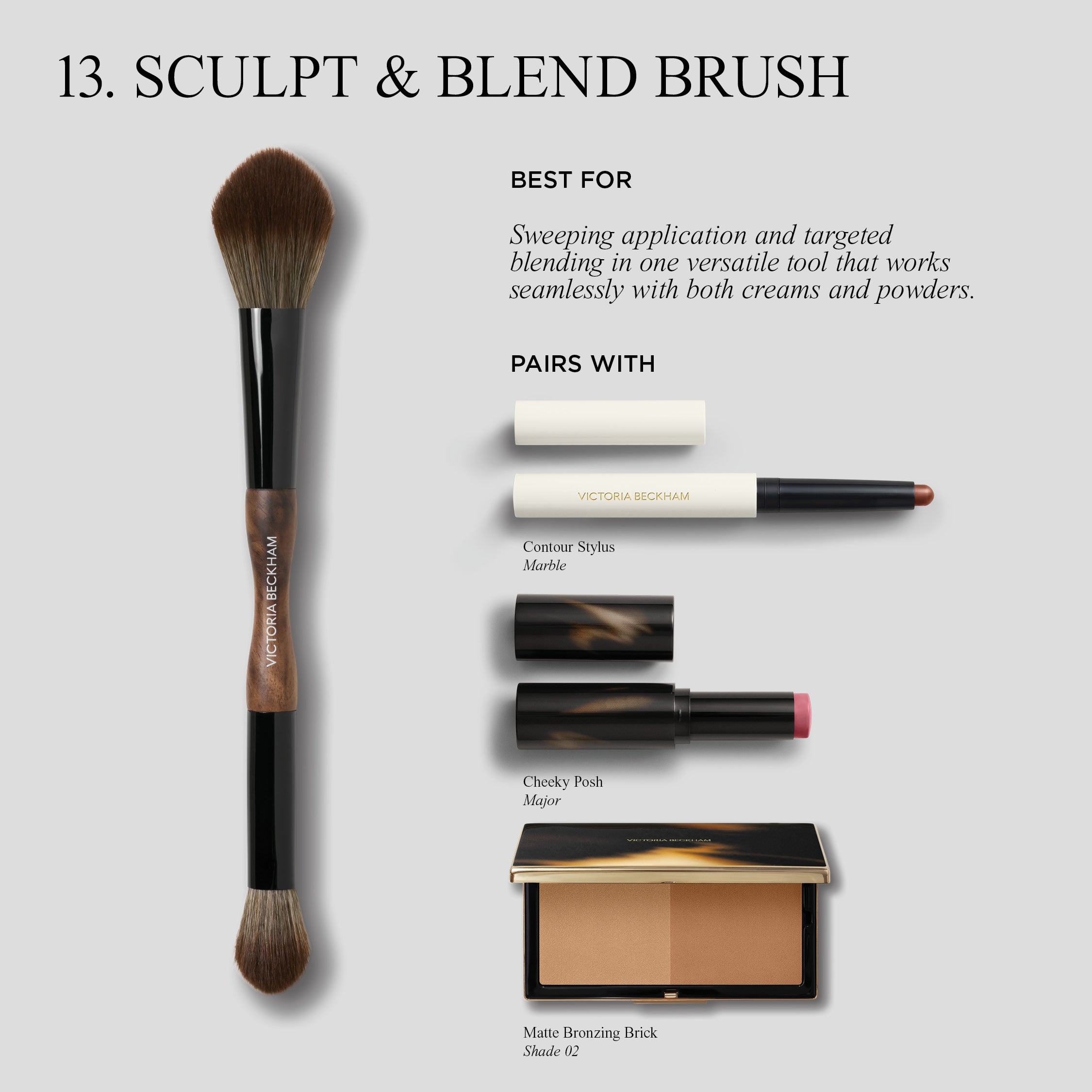 Professional Sculpt & Blend Makeup Brush Set - High-Quality Contouring & Blending Brushes for Flawless Makeup Application - Perfect for Foundation, Blush, and Eyeshadow