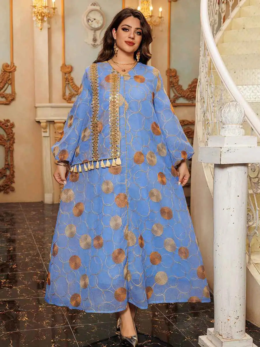 Elegant Eid Embroidery Mesh Caftan Dress for Women - Breathable Floral Lace Kaftan for Special Occasions & Summer Parties - Perfect for Eid Celebrations, Weddings, and Beach Vacations