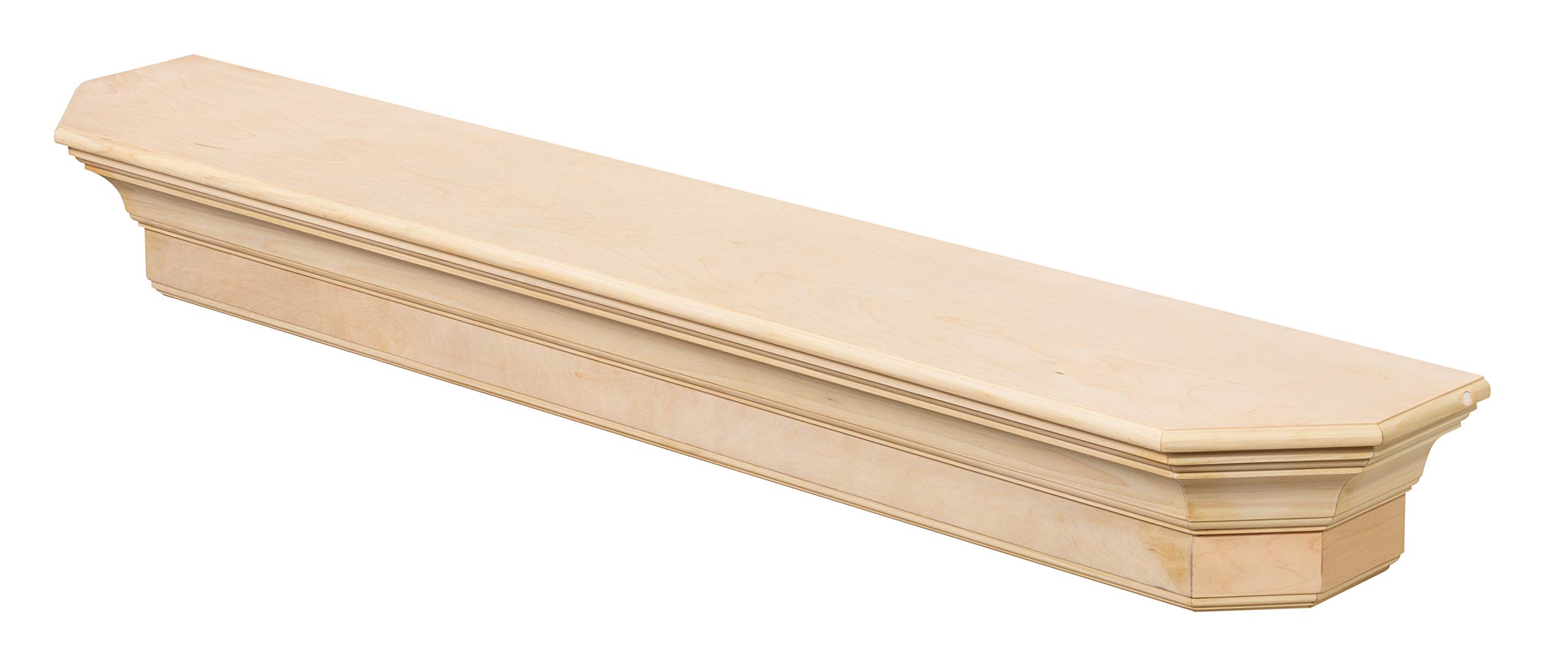 72 Inch Unfinished Wood Fireplace Mantel Shelf - ARYB72490 Gracefully Shaped 10