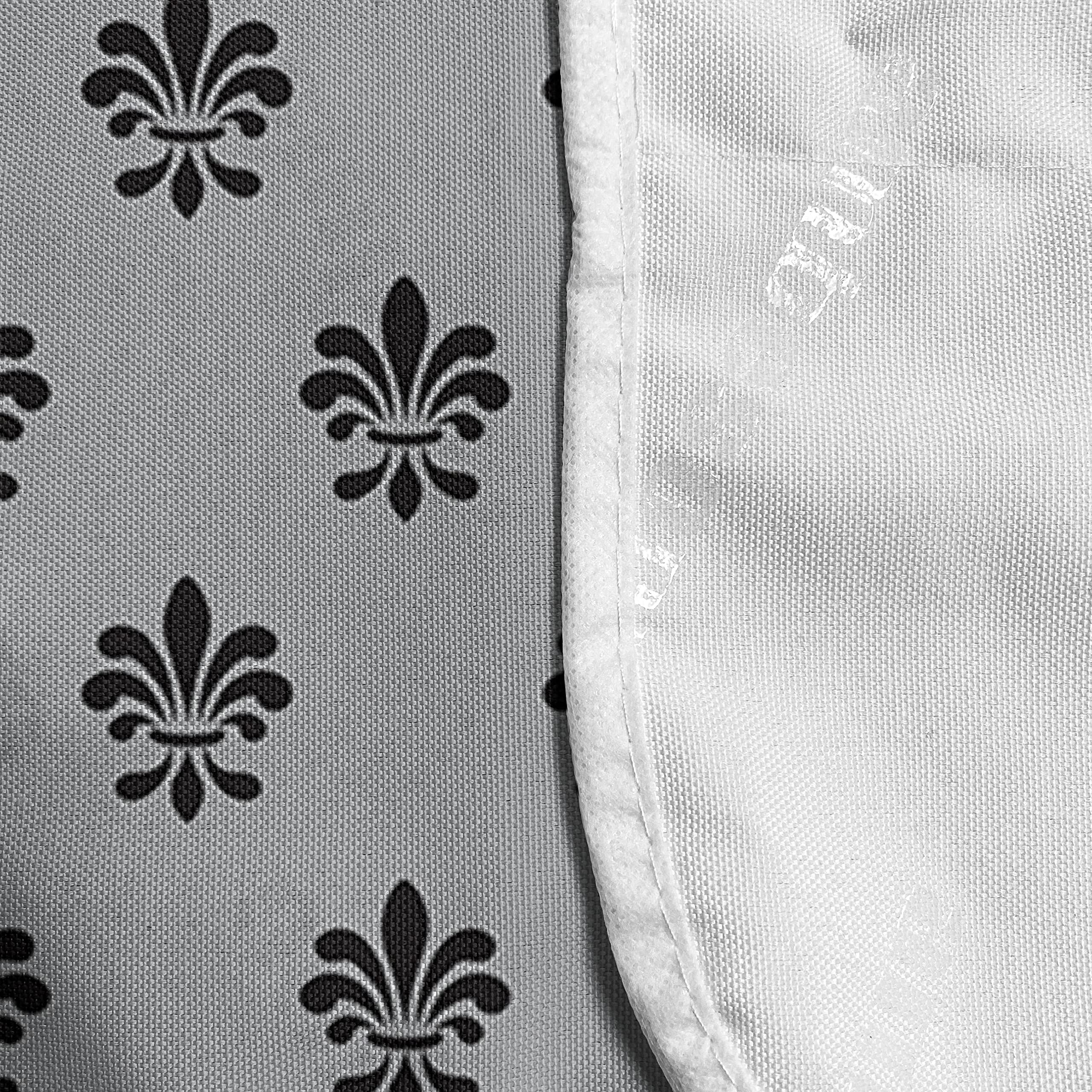 Ambesonne Fleur De Lis Microwave Cover - Waterproof Kitchen Organizer with Pockets, 36