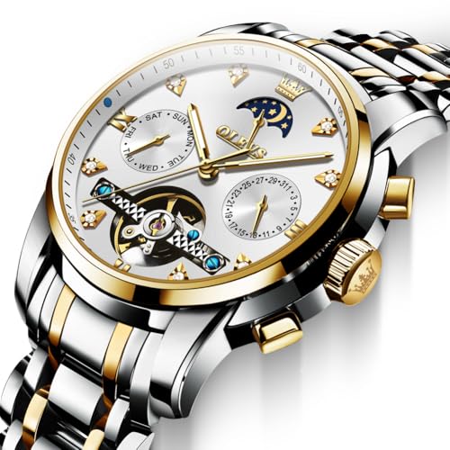 G6678: Two tone strap & white dial