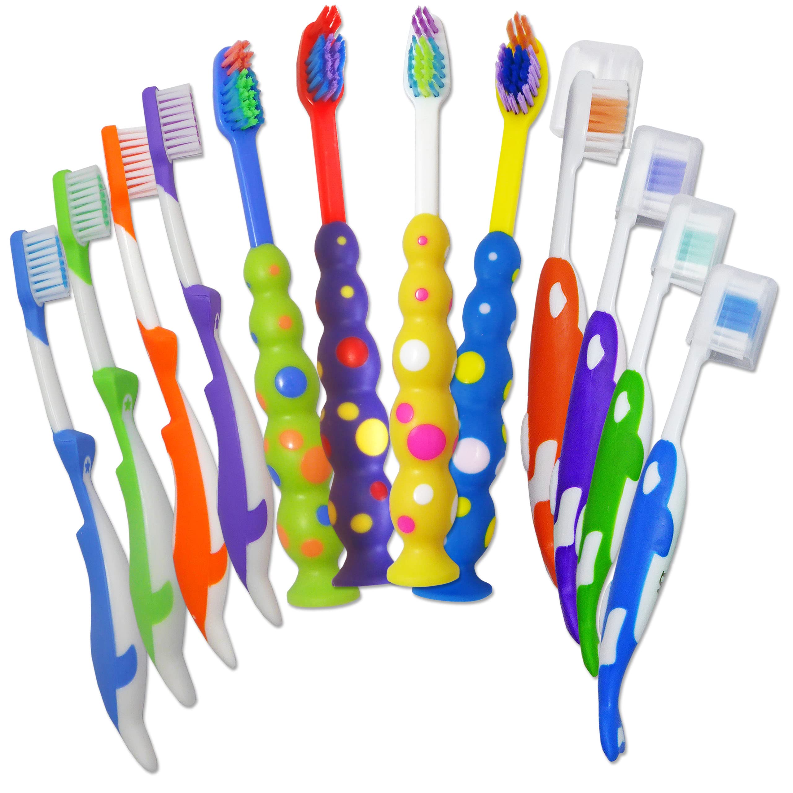 12 Pack Kids Toothbrushes - Soft Bristle Manual Children's Toothbrush Set for Boys & Girls | Perfect for Home, School & Travel Oral Care
