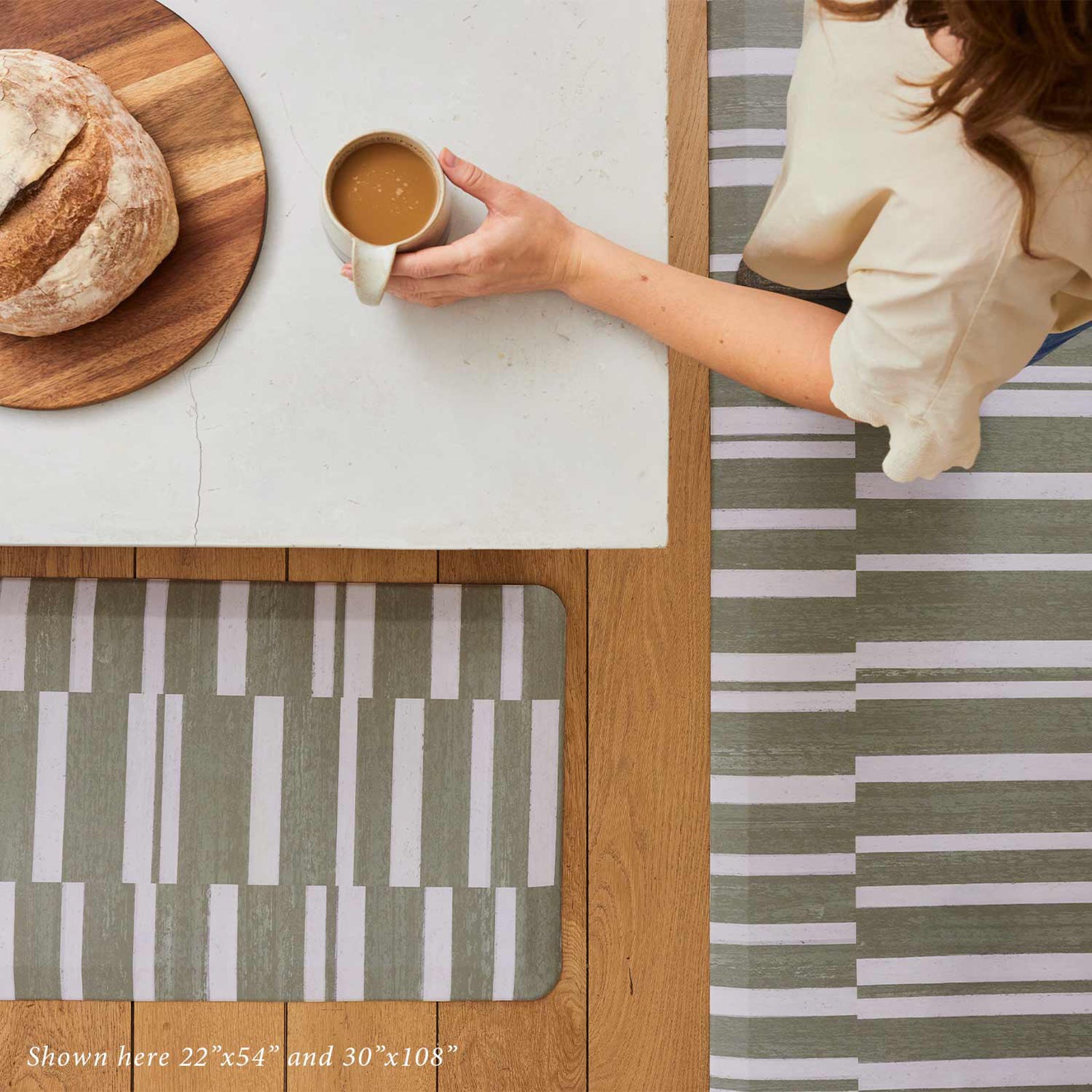 Nama Standing Mat - Anti-Fatigue Comfort Floor Mat with Sutton Stripe Design for Office, Kitchen & Home Use