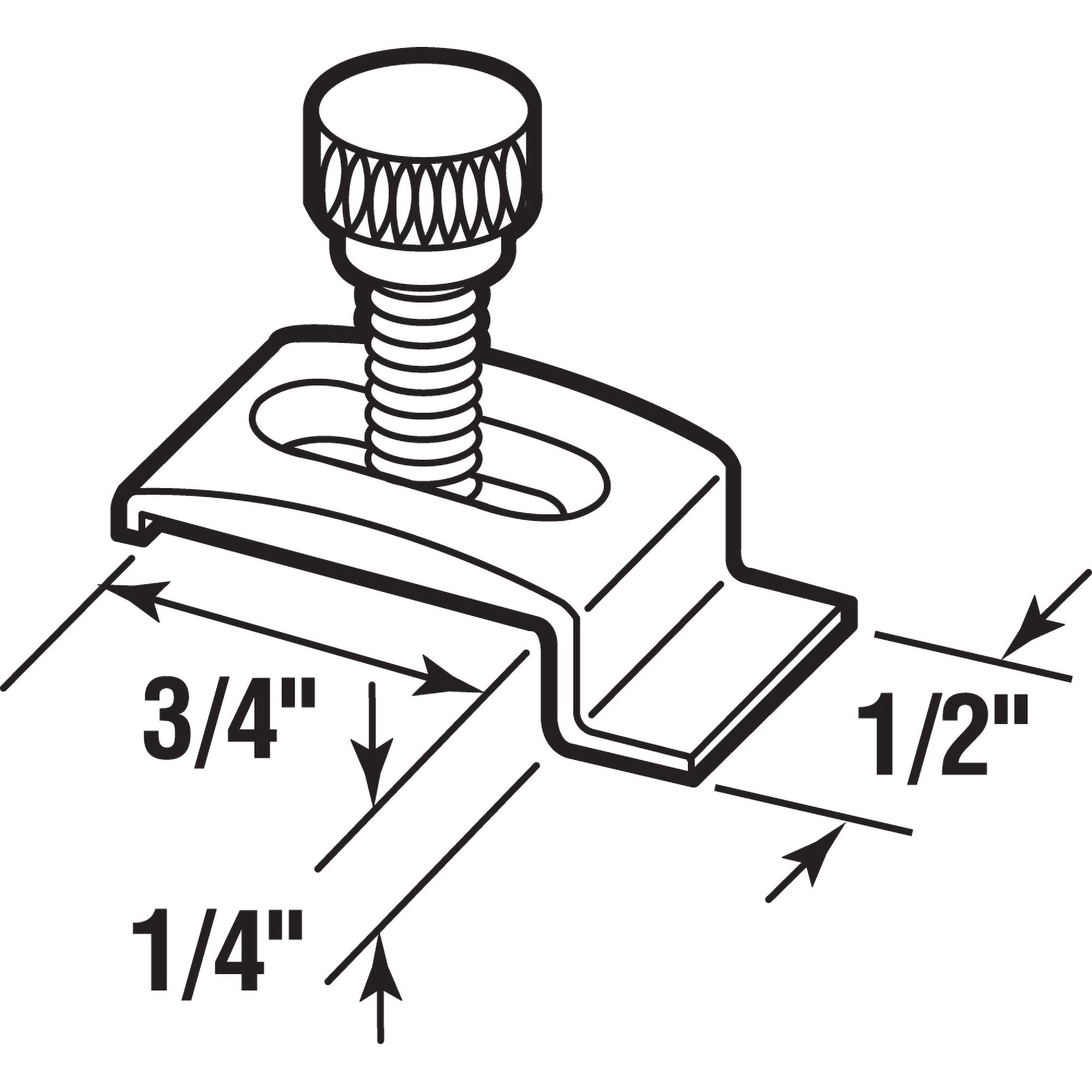 Prime-Line T 8725 1/4 Inch White Aluminum Storm Door Panel Clips (8 Pack) - Secure Replacement Clips for Storm Doors, Screen Doors & Patio Doors - Durable Weather-Resistant Hardware for Home Improvement