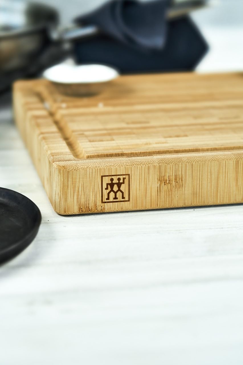ZWILLING Premium Bamboo Cutting Board - Large Size for Kitchen, Meat & Vegetables | Durable & Eco-Friendly Chopping Board for Home Chefs & Cooking Enthusiasts