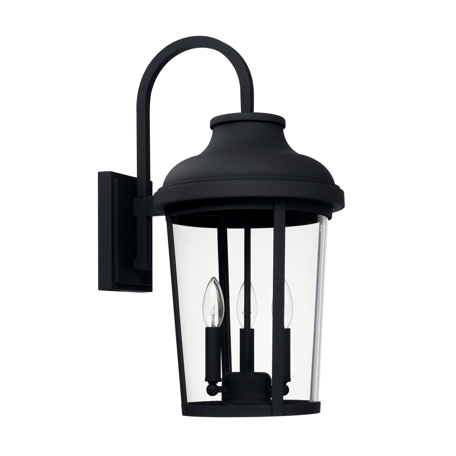 Capital Lighting Three Light Outdoor Wall Lantern - Weatherproof Exterior Sconce for Porch, Patio, Garden & Entryway Lighting