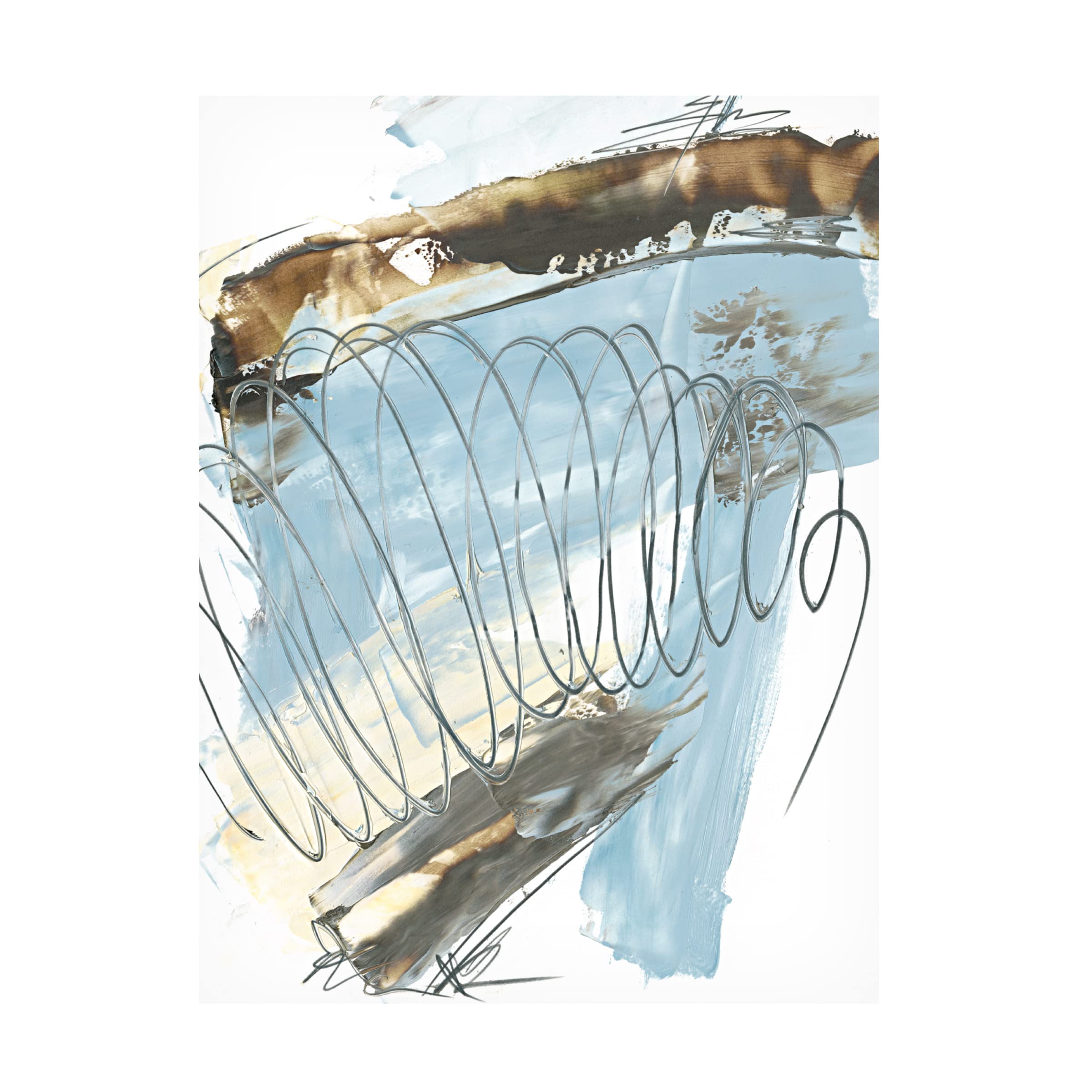 Trademark Fine Art 'Uncoiled I' Canvas Wall Art by Ethan Harper - Abstract Nature Painting for Living Room, Bedroom & Office Decor