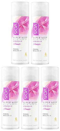 VO5 Super Keep Extra Hard Hold Hair Spray with Pearl Rose Scent - 330g x 5 Pack (Bulk) for Salon Professionals & Styling Enthusiasts - Perfect for Weddings, Photo Shoots & All-Day Volume