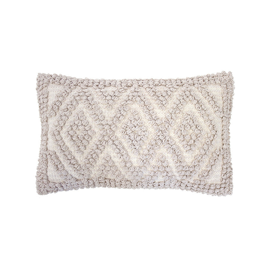 Emmeline Pebble Long Filled Cushion - Soft Decorative Throw Pillow for Sofa, Bed & Couch - Perfect for Living Room, Bedroom & Home Decor