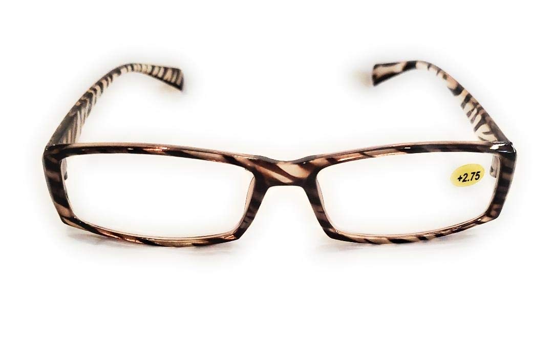 DH Women's Reading Glasses - Stylish Western Fashion Readers with Case - Perfect for Reading, Computer Work, and Daily Use