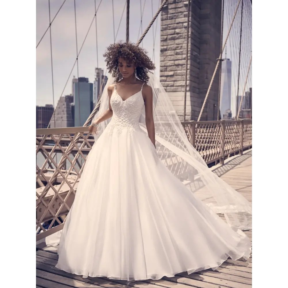 Fairbanks by Maggie Sottero | Elegant Lace Wedding Dress with Beaded Bodice | Perfect for Bridal Gowns, Formal Events & Evening Galas