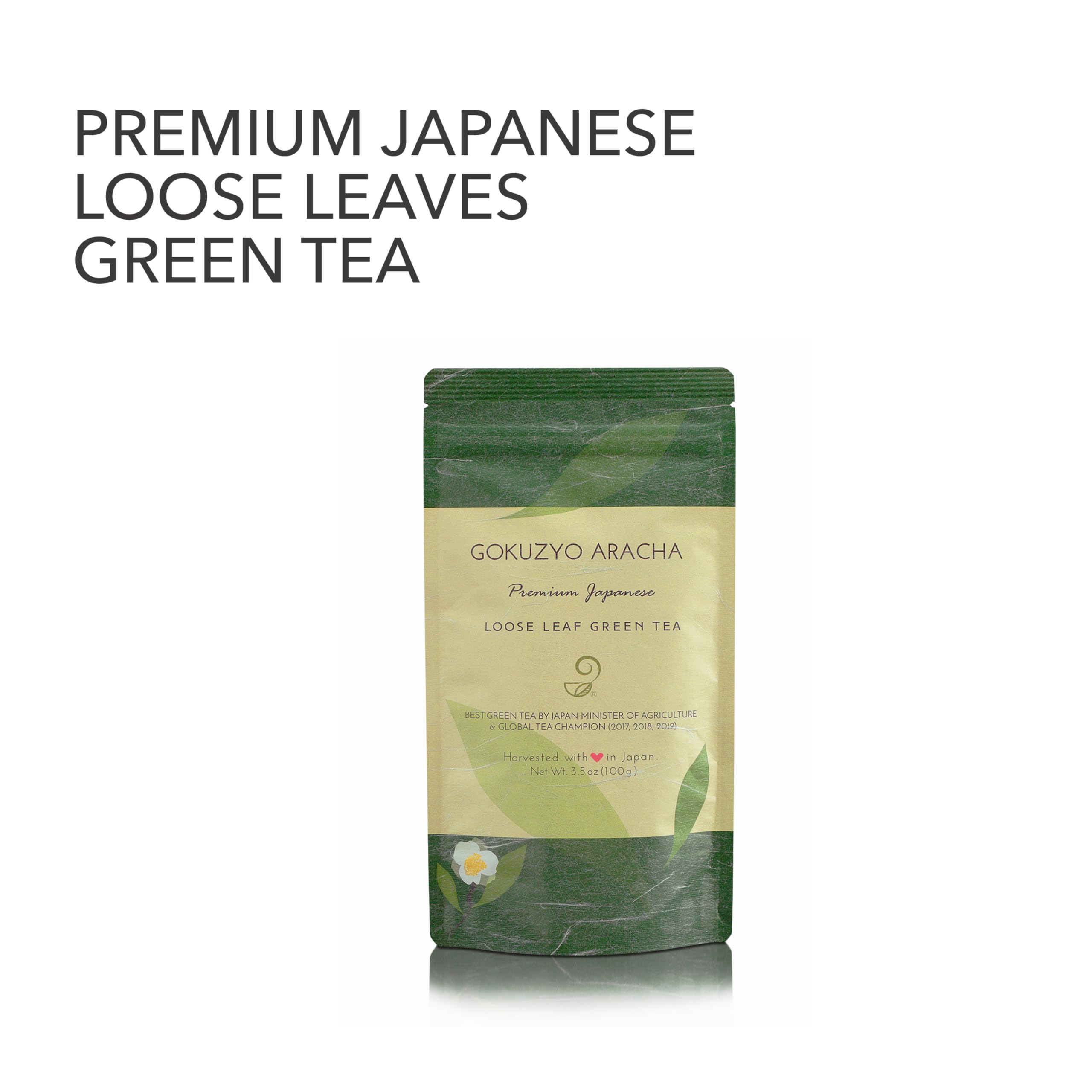 Premium Japanese Green Tea Set - Gyokuro & Gokuzyo Aracha Sencha Loose Leaf Tea - 2-Piece Single Origin Tea Assortment from Japan - Perfect for Tea Ceremonies, Gifts & Relaxation - Ideal for Home, Office & Meditation Use