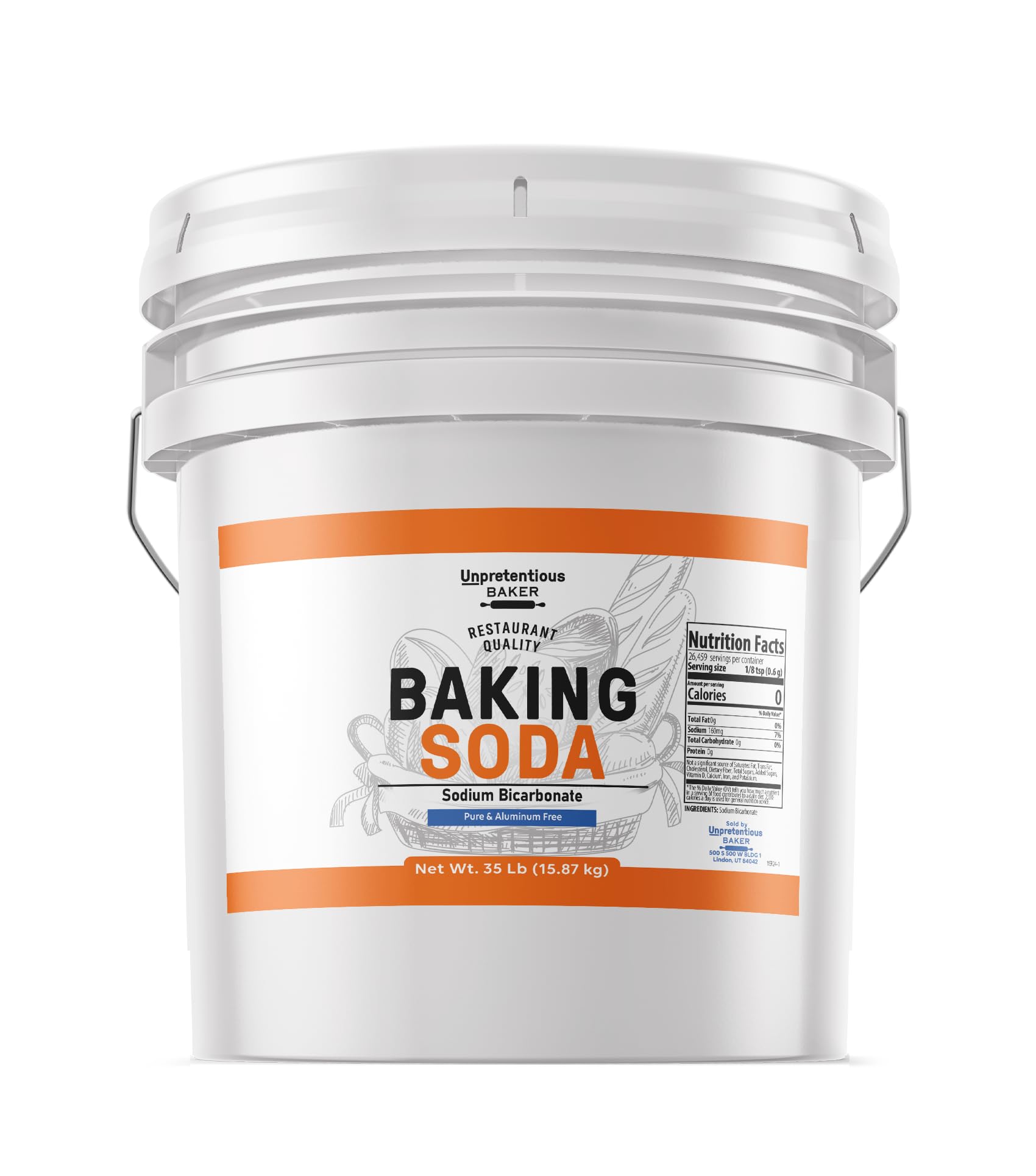 Baking Soda 3.5 Gallon - Multi-Purpose for Cooking, Baking & Cleaning | Natural Deodorizer & Household Cleaner | Perfect for Kitchen, Bathroom & Laundry