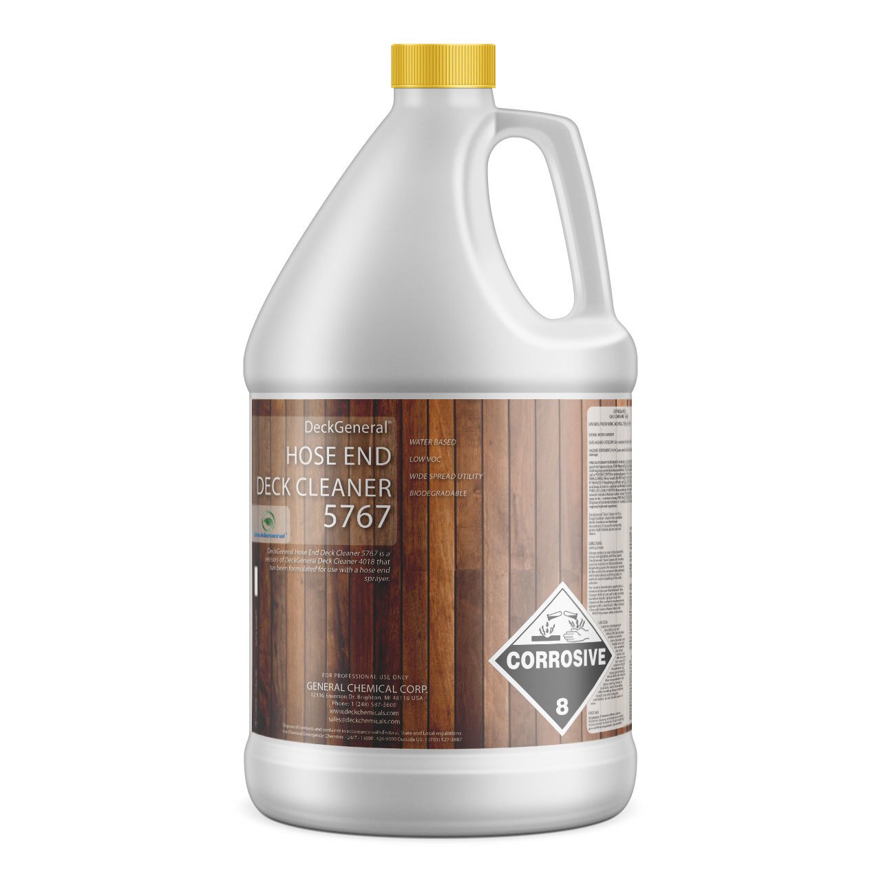 **Hose End Deck Cleaner 5767 - 1 Gallon Water-Based Industrial Grade Deck Cleaner & Brightener for Wood, Fence, Patio Furniture - Restores & Beautifies Outdoor Surfaces - Ideal for Decks, Porches, and Hardwood Maintenance**