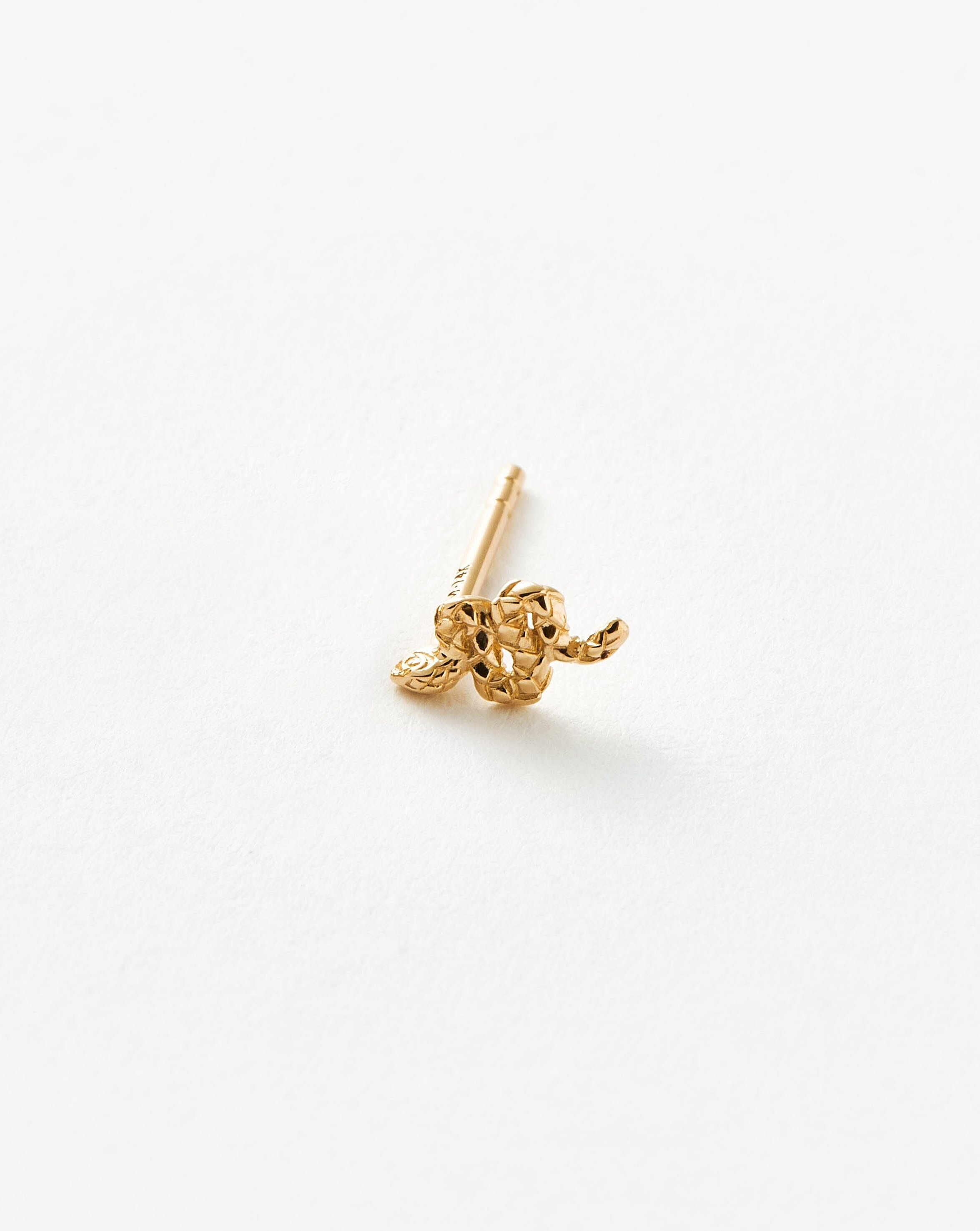 Fine Snake Single Stud Earring - Elegant Jewelry for Women | Perfect for Casual Wear, Parties & Gifts