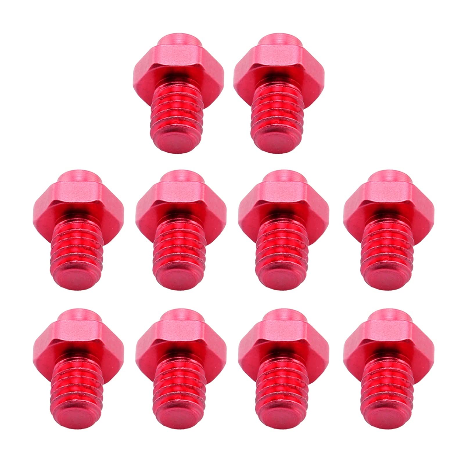 FIVENUM 10-Pack Bike Pedal Screws - Durable Fixed Studs with Anti-Slip Design (Red) - Perfect for Mountain Bikes, Road Bikes & BMX - Secure Your Ride on Any Terrain