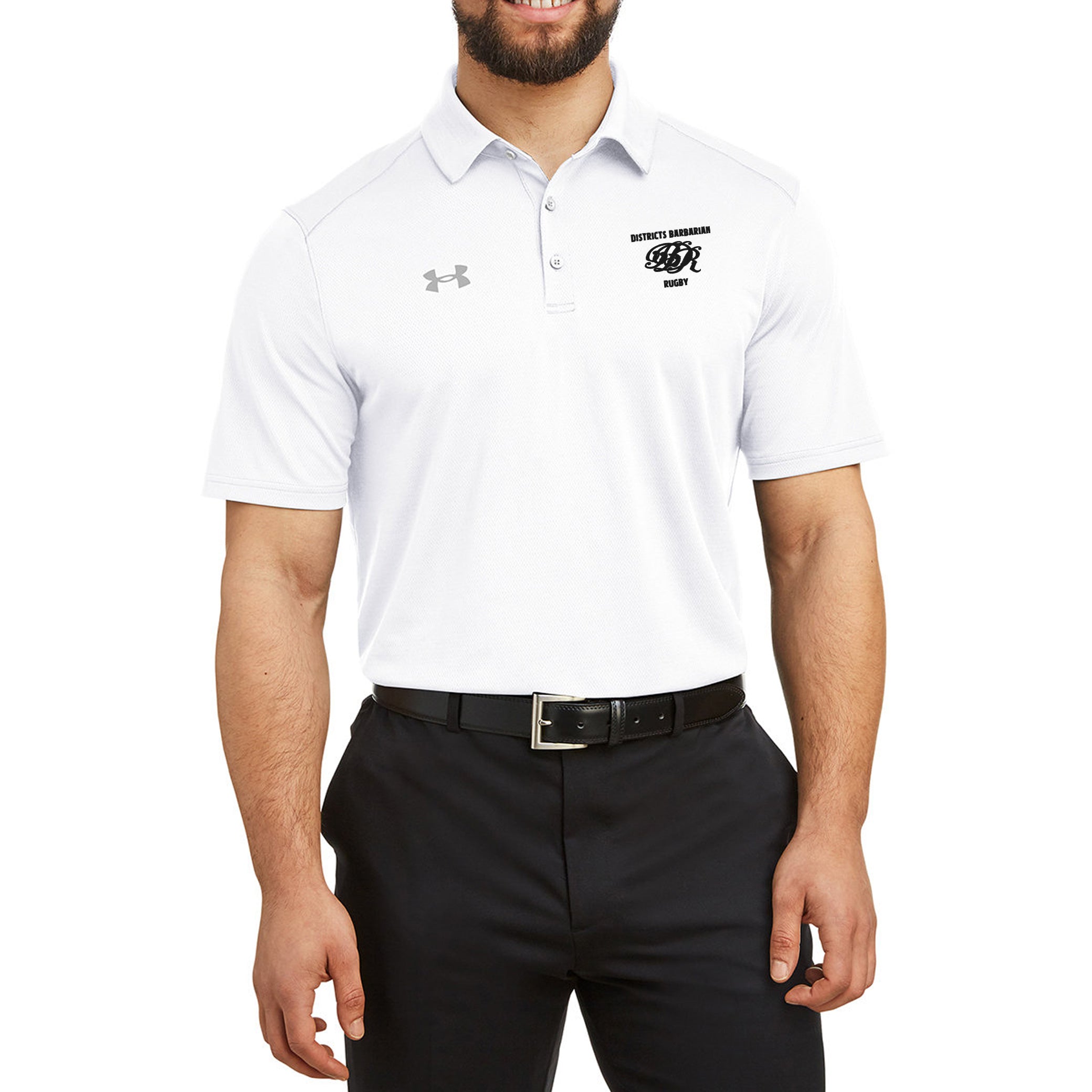 Districts Barbarian RFC Tech Polo Shirt - Men's Performance Golf & Casual Wear - Moisture Wicking & UV Protection for Outdoor Sports & Work