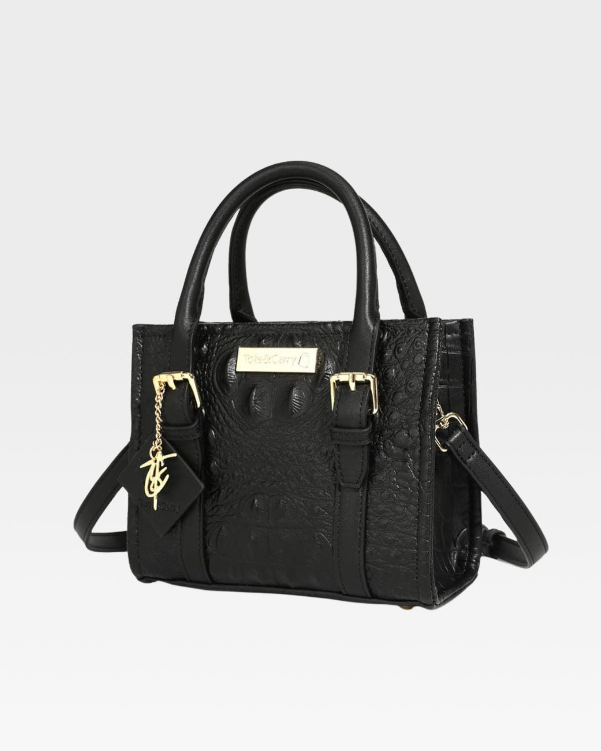 Apollo 2 Mini Tote Bag - Black Crossbody Shoulder Bag for Women | Perfect for Work, Travel & Shopping