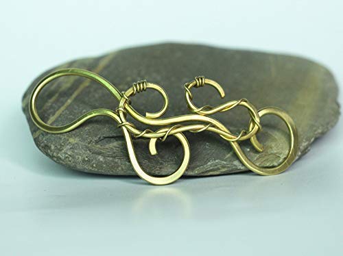 Hammered Hair Clip Barrette with Hair Stick - Unique Hair Accessories for Women | Perfect for Weddings, Parties & Everyday Styling