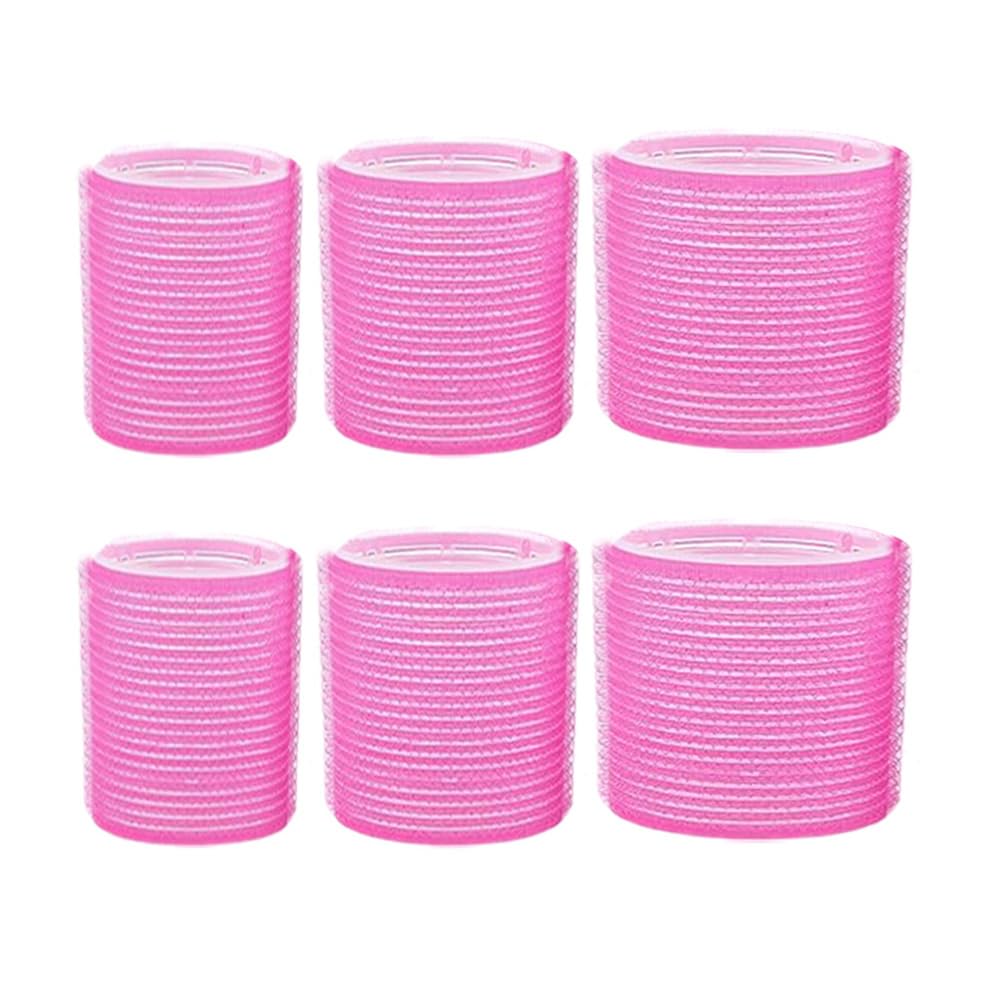 BLUSHIA Velcro Hair Rollers - 12Pcs Set (6 Jumbo Rollers + 6 Hair Clips) for Long & Medium Hair Volume - Heatless Curling & Styling for Salon-Quality Waves at Home