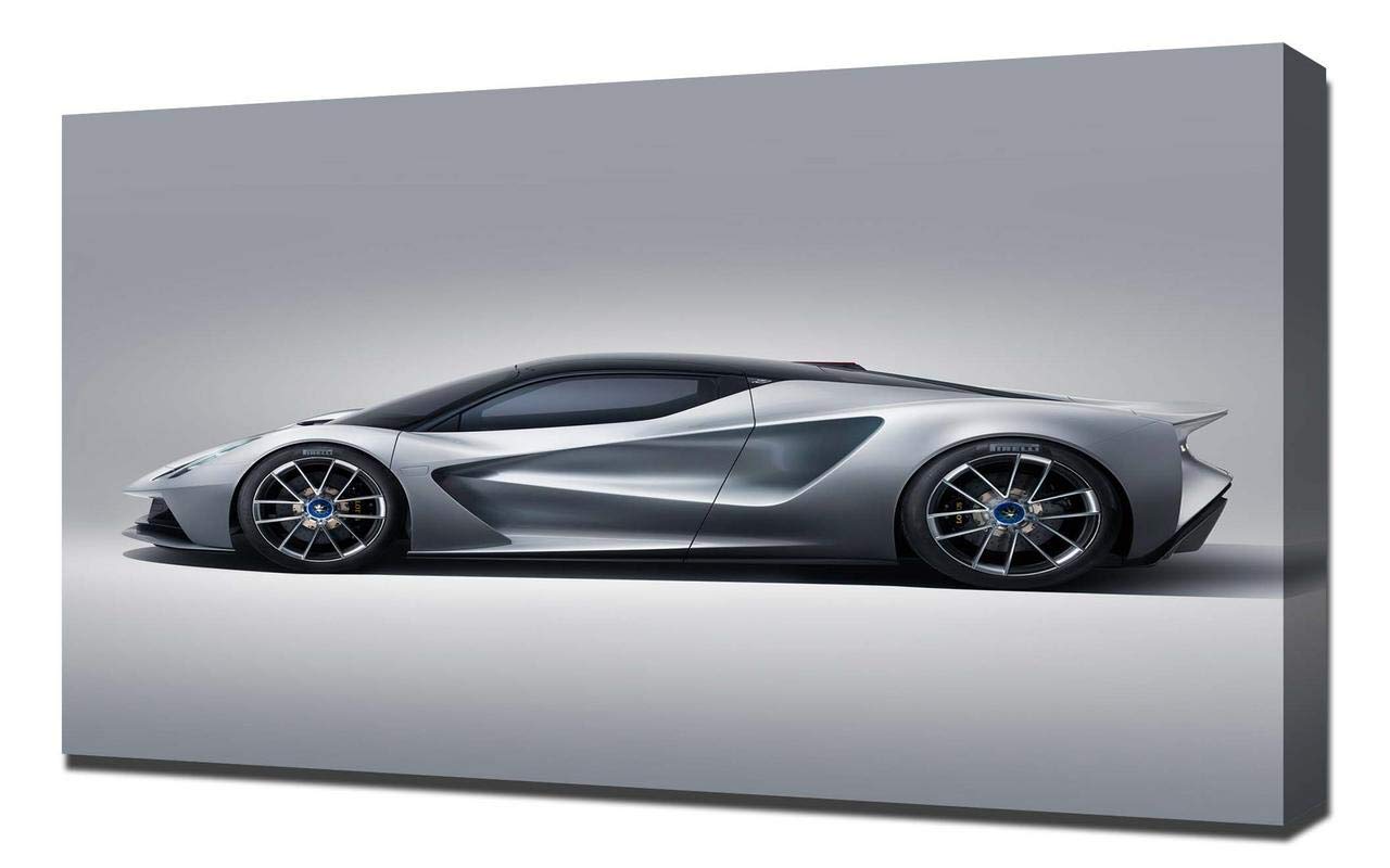 2020 Lotus Evija V2 Canvas Art Print - Wall Art Decor for Home & Office - Stretched Canvas Wrap - Modern Car Poster Gift for Auto Enthusiasts
