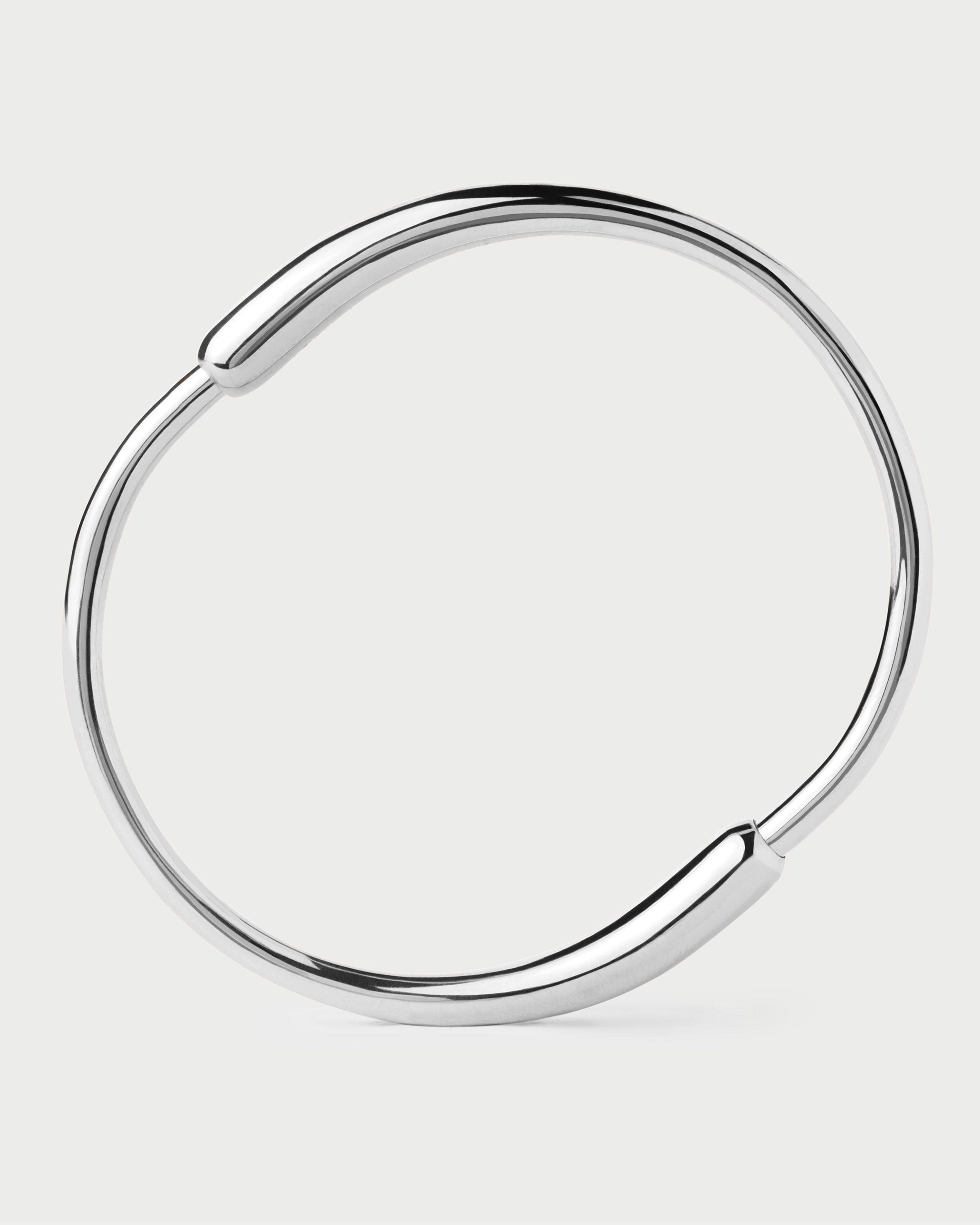 Sterling Silver Loop Bangle Bracelet for Women - Elegant Stackable Jewelry for Everyday Wear & Special Occasions